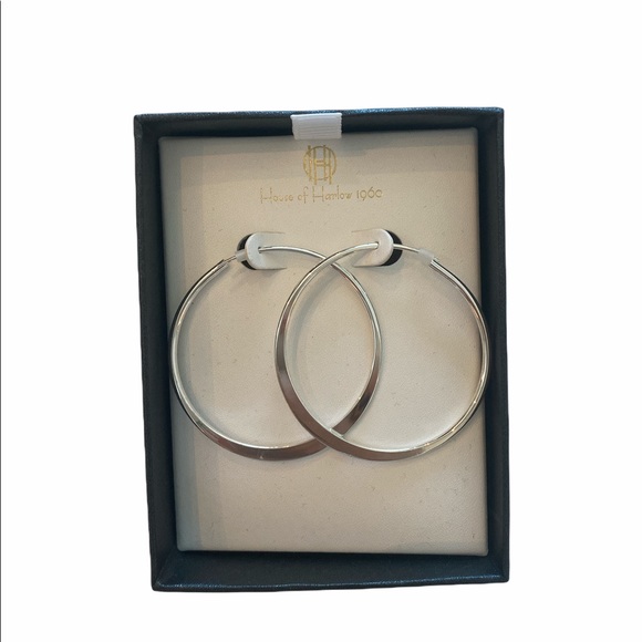 House of Harlow 1960 Jewelry - House of Harlow 1960 Thin Silver Hoop Earrings